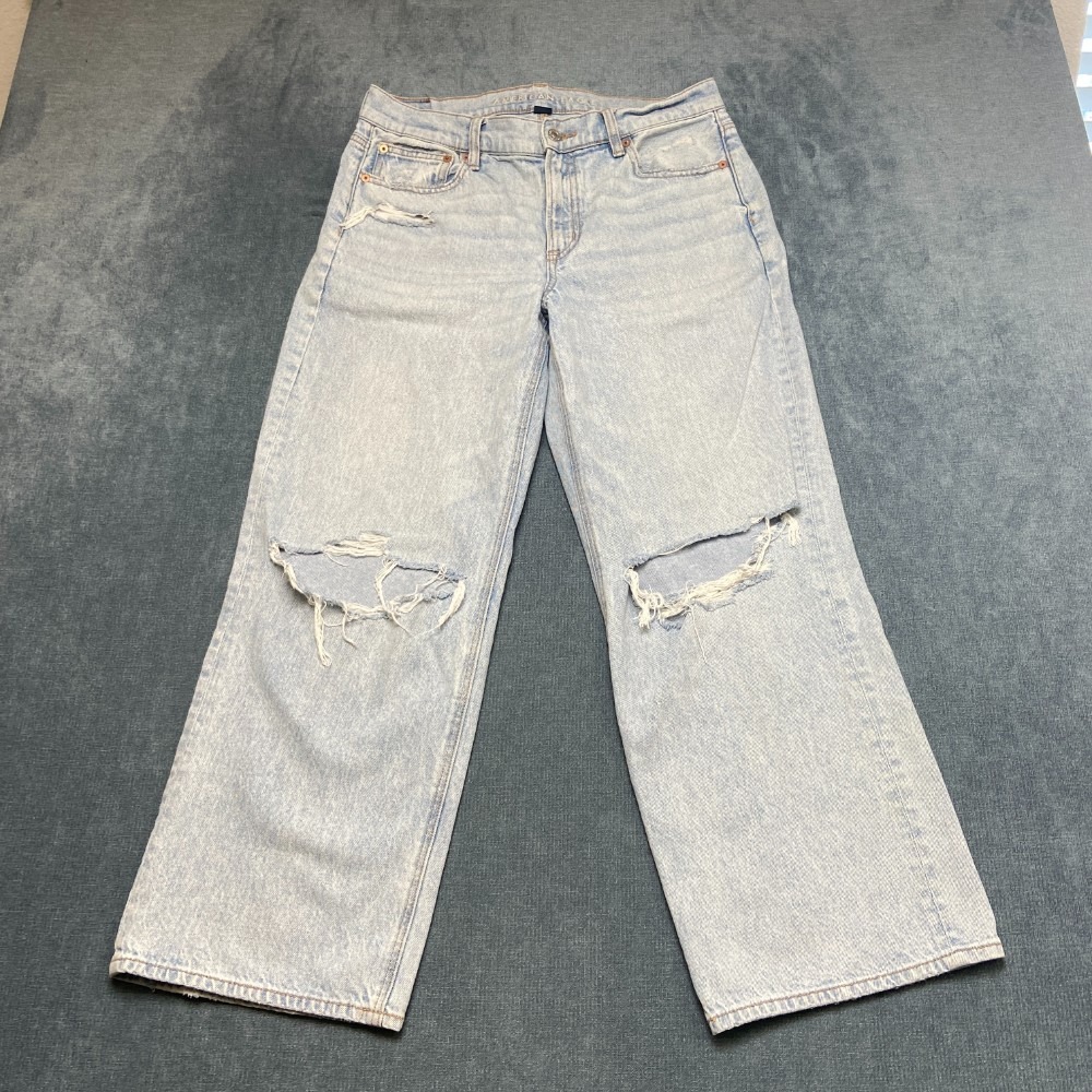 American Eagle Outfitters Jeans Womens 8 31x27 Blue Cotton Stretch Distressed